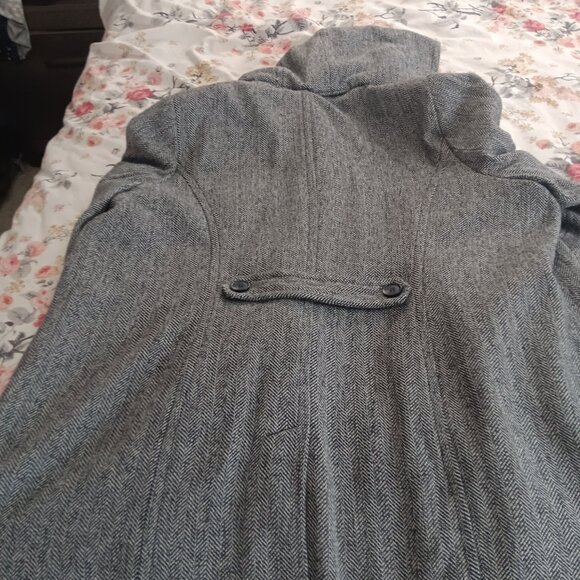 Women's herringbone wool blend classic pea coat St John's Bay 3X - Picture 4 of 4